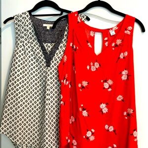 Skies are Blue and Old Navy size medium sleeveless blouse bundle